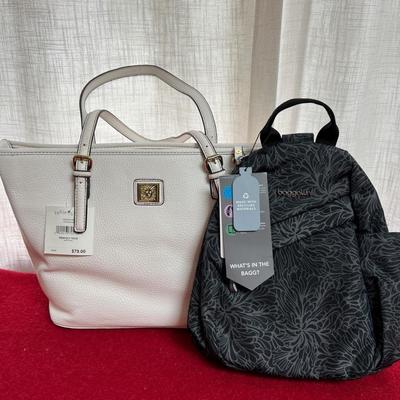 2 NWT New Purses - Anne Klein Tote, Baggallini Crossbody