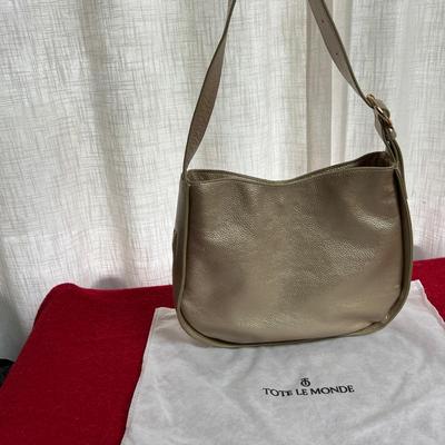 Luxury Designer Tote Le Monde London Bucket Leather Purse Shoulder Bag