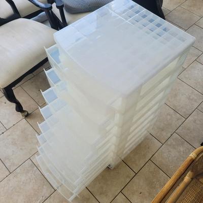 Trio of Rolling Plastic Drawers (BSR-EL)