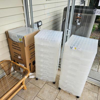 Trio of Rolling Plastic Drawers (BSR-EL)