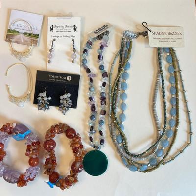 New NWT Jewelry Lot - Gemstone, Fresh Water Pearl, Glass