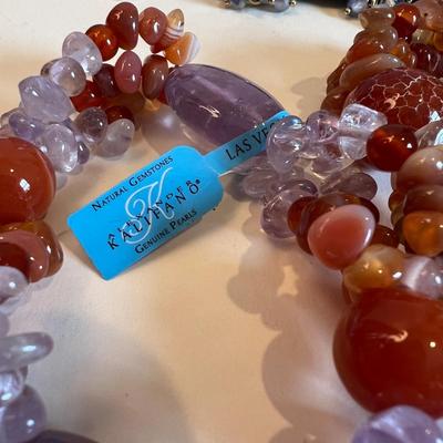 New NWT Jewelry Lot - Gemstone, Fresh Water Pearl, Glass