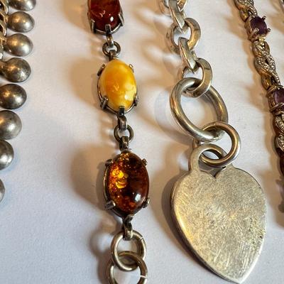 Sterling Silver Bracelet Lot