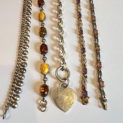 Sterling Silver Bracelet Lot