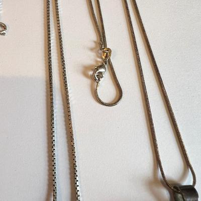 Sterling Silver Gemstone Pendant Lot