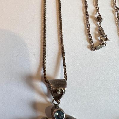 Sterling Silver Gemstone Pendant Lot