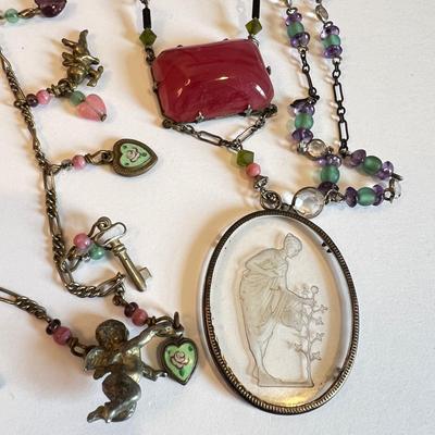 Designer Lucy Isaacs NY Necklace Lot + 1 Pair Earrings
