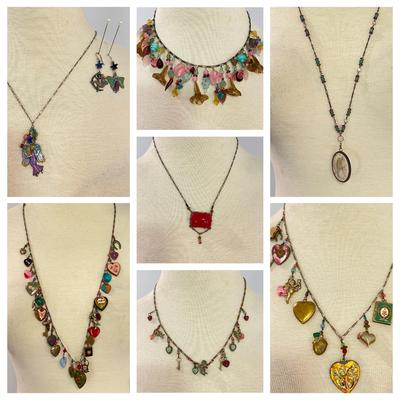 Designer Lucy Isaacs NY Necklace Lot + 1 Pair Earrings