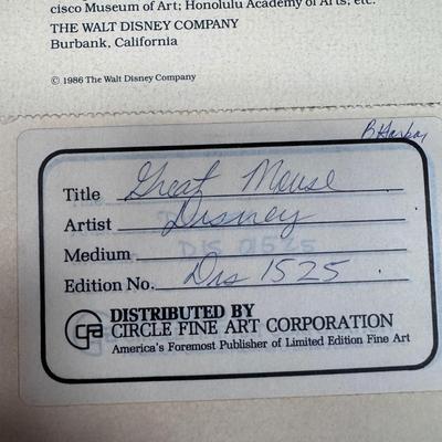 “The Great Mouse Detective” Walt Disney Cel (4-DZ)