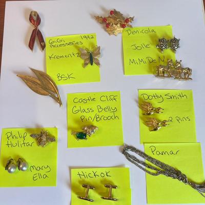 Big Lot Vintage Designer Costume Jewelry