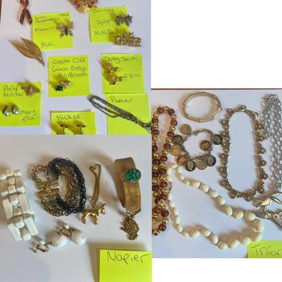 Big Lot Vintage Designer Costume Jewelry
