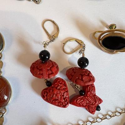 Gold Filled Jewelry Lot - Vintage, Scarab, Cameo, W.E. Richards