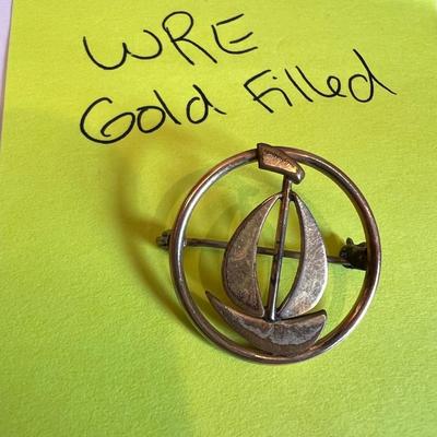 Gold Filled Jewelry Lot - Vintage, Scarab, Cameo, W.E. Richards