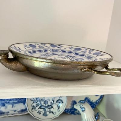 Mixed Vintage Flow Blue Porcelain Lot - Spode, Saxton, Sadek, Porcelain Royale