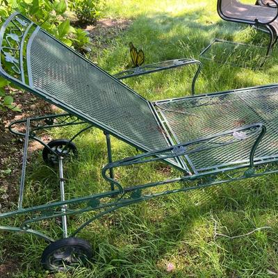 MCM Wrought Iron Lounge Chair Patio Yard