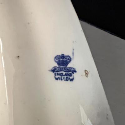 Mixed Lot Flow Blue Porcelain Dinnerware Vintage Signed