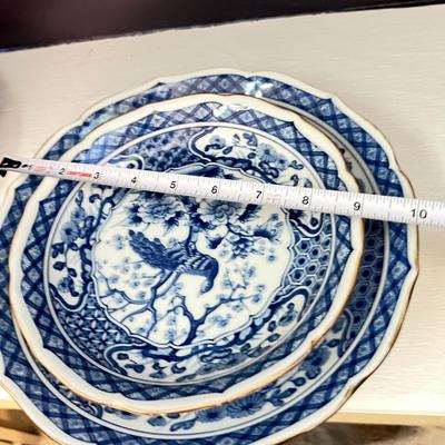 Mixed Lot Flow Blue Porcelain Dinnerware Vintage Signed