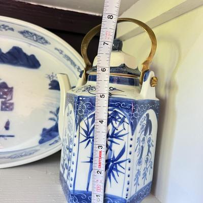 Mixed Lot Flow Blue Porcelain Dinnerware Vintage Signed