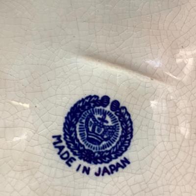 Mixed Lot Flow Blue Porcelain Dinnerware Vintage Signed