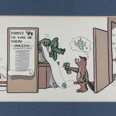 “Insurance” Lithograph Signed by Robert Marble (5-DZ)