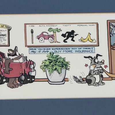 “Insurance” Lithograph Signed by Robert Marble (5-DZ)
