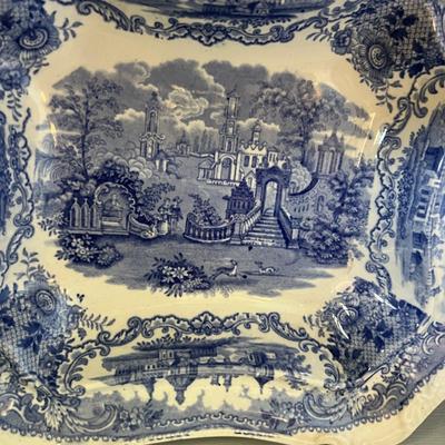 Vintage 12 Piece Lot Flow Blue Dinnerware - Some Sets