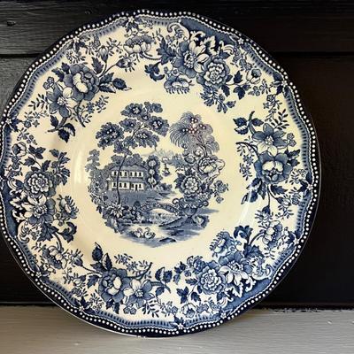 Vintage 12 Piece Lot Flow Blue Dinnerware - Some Sets