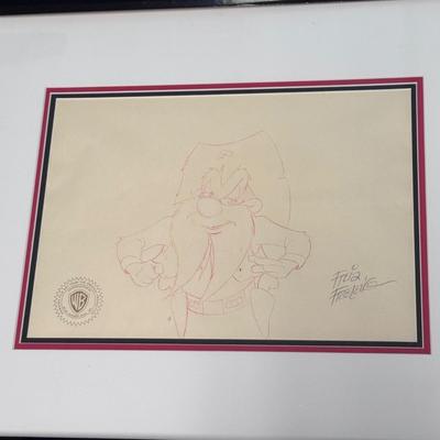“Yosemite Sam” Warner Bro’s Cel and Friz Freleng Sketch (5-DZ)