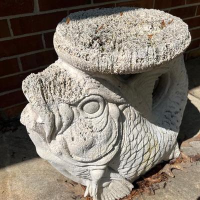 Carved Stone Fish Garden Decor