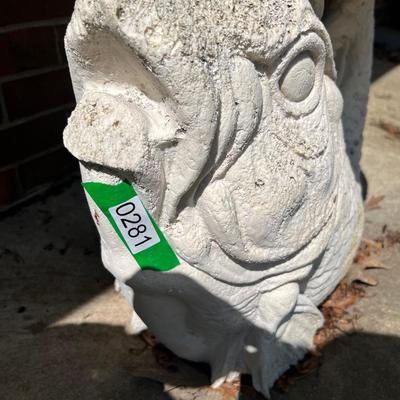 Carved Stone Fish Garden Decor