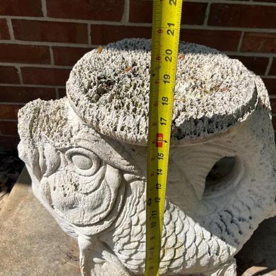 Carved Stone Fish Garden Decor