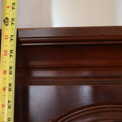 Traditional Solid Cherry Wood Armoire with Brass Hardware