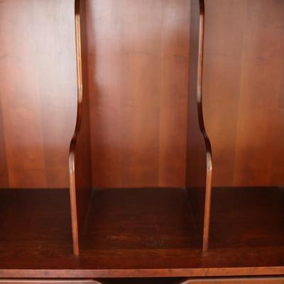 Traditional Solid Cherry Wood Armoire with Brass Hardware