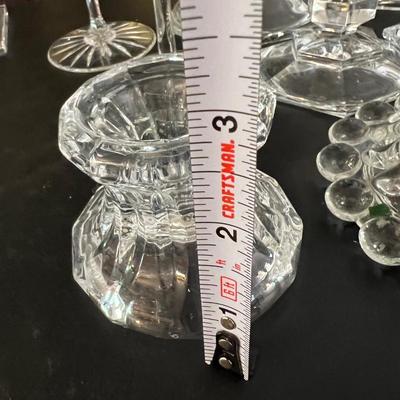 Mixed Glass Crystal Candlestick Holders Lot