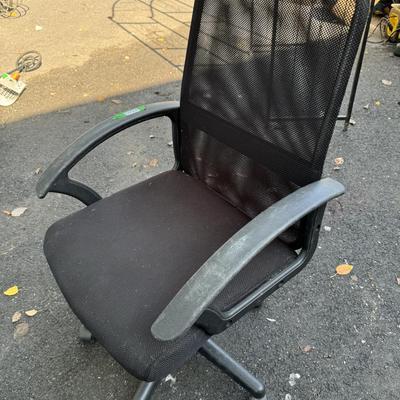 Black Office Chair on Wheels