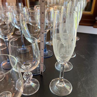 Big Lot Glassware Barware - Etched, Colored, Sets