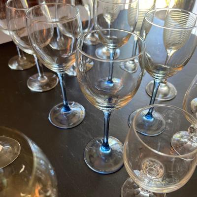 Big Lot Glassware Barware - Etched, Colored, Sets