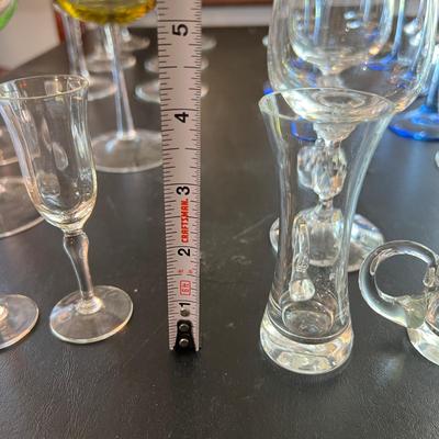 Big Lot Glassware Barware - Etched, Colored, Sets