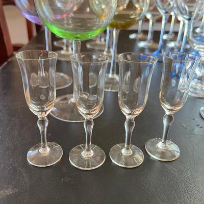 Big Lot Glassware Barware - Etched, Colored, Sets
