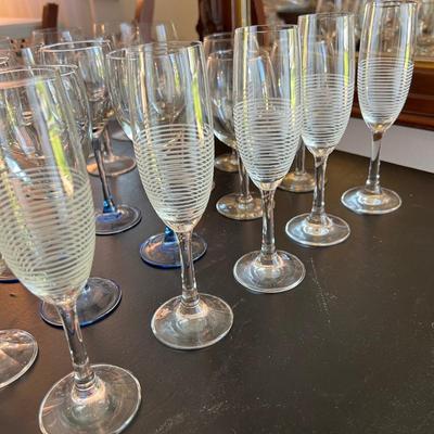 Big Lot Glassware Barware - Etched, Colored, Sets
