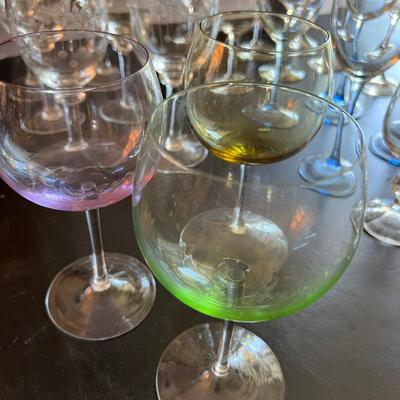 Big Lot Glassware Barware - Etched, Colored, Sets