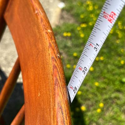 Pair of Vintage Solid Wood Chairs 29" Tall