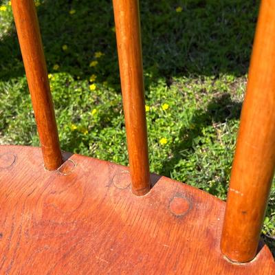 Pair of Vintage Solid Wood Chairs 29" Tall