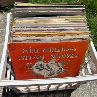 Crate of Vintage LPs Records - Decca, Childrens, Jackson 5