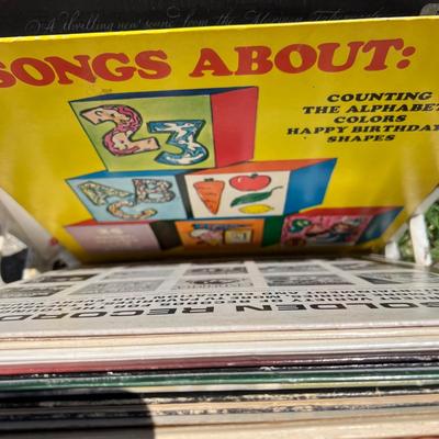Crate of Vintage LPs Records - Decca, Childrens, Jackson 5