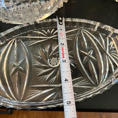 Big Lot Cut Crystal Serving Ware Dishes