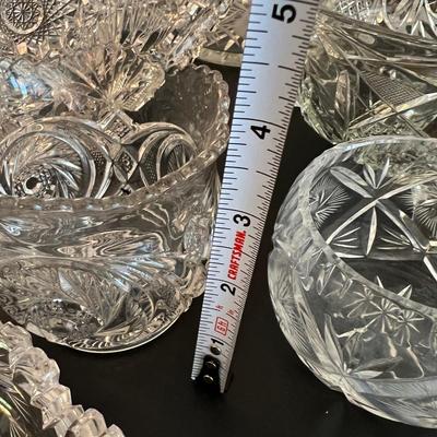 Big Lot Cut Crystal Serving Ware Dishes
