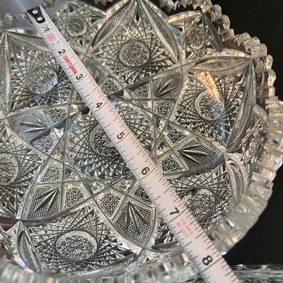 Big Lot Cut Crystal Serving Ware Dishes