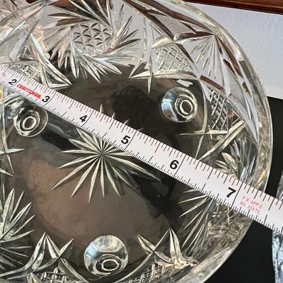 Big Lot Cut Crystal Serving Ware Dishes