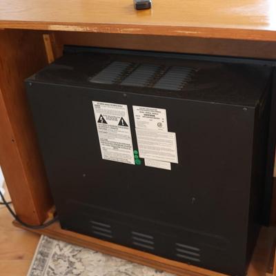 Electric Fireplace with Wood Cabinet Mantel